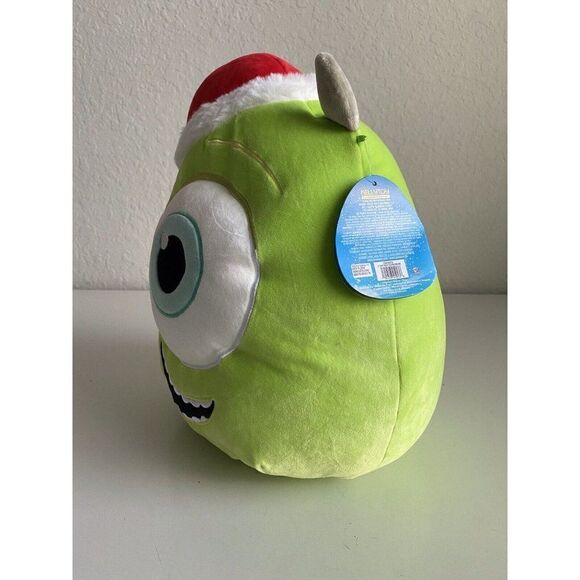 Squishmallow Monsters Inc Mike Wazowski 12 Inches Christmas Soft Plush Santa Hat - Picture 2 of 7